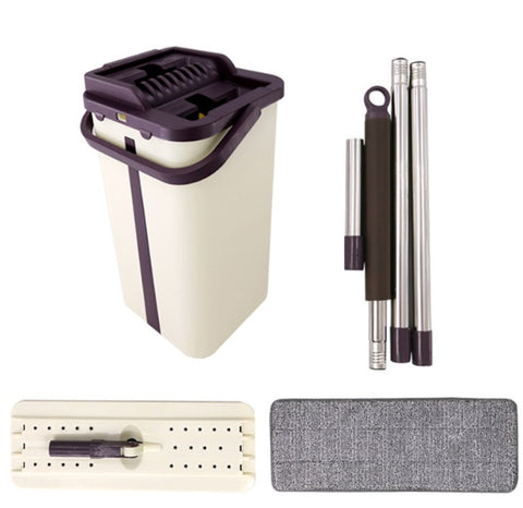 Wring Mop Bucket For Wash Floor Squeeze Lazy Mops Head Home For Cleaning