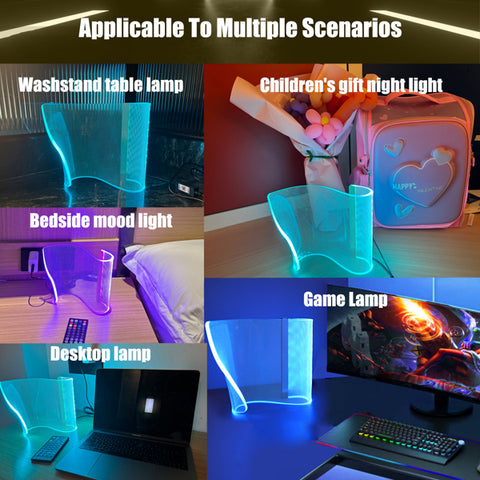 Modern Curved RGB Table Lamp