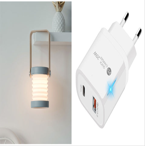 Foldable Touch Dimmable Reading LED Night Light Portable Lantern Lamp