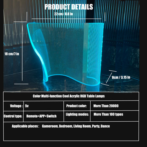 Modern Curved RGB Table Lamp