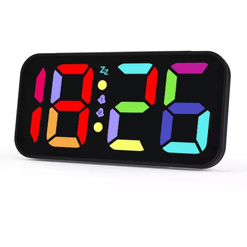 LED Mirror Large Display Table Clock