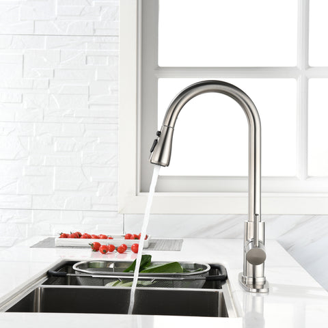 Single Handle High Pull Out Kitchen Faucet